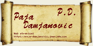 Paja Damjanović vizit kartica